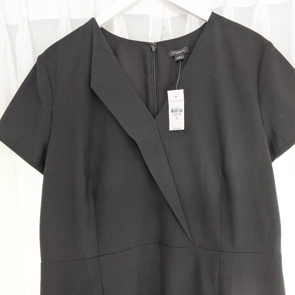 Asymmetrical Black Pencil Dress